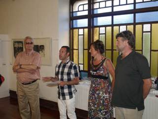 Inauguración de la exposición de grabados del Grupo Ravar y el Grupo Matriz en la Fundación CIEC, en Betanzos. Agosto 2009.